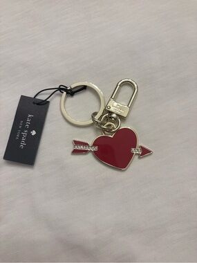 Kate Spade Love Shack Heart Bag Charm Keychain - NWT